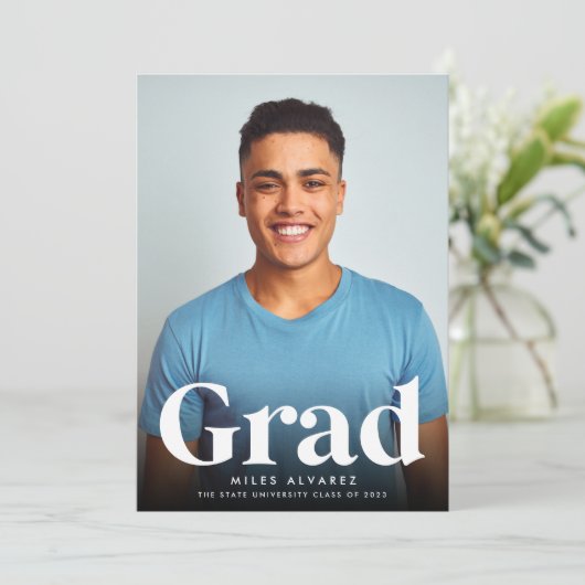 グラーモダンド |写真の卒業 案内状 (スタンド正面)