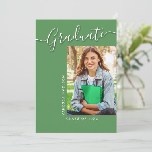 グラーモダンド |緑1フォトスクリプエレガントト 案内状 (スタンド正面)