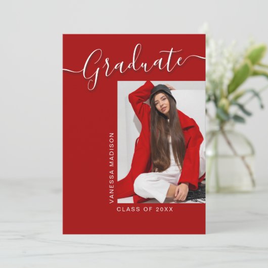 グラーモダンド |赤1フォトスクリプエレガントト 案内状 (スタンド正面)