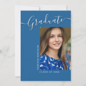 グラーモダンド |青1枚のフォトスクリプエレガントト 案内状 (正面)