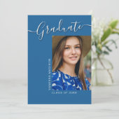 グラーモダンド |青1枚のフォトスクリプエレガントト 案内状 (スタンド正面)