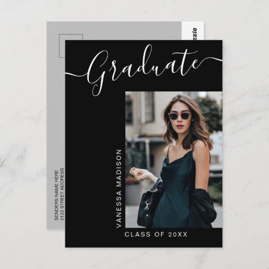 グラーモダンド | 1フォトスクリプエレガントト ポストカード (正面/裏面)