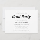 グラーモダンド | 2025年写真卒業パーティーのクラス 招待状 (裏面)