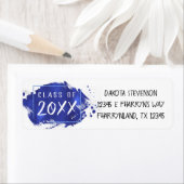 グラー色彩の鮮やかド |青絵を描(ばちゃばちゃ)跳ねる差出人住所 ラベル (インサイチュ)