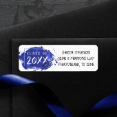 グラー色彩の鮮やかド |青絵を描（ばちゃばちゃ）跳ねる差出人住所 ラベル