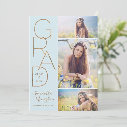 グラー誇りを持ったド |卒業発表 |青 案内状 (スタンド正面)