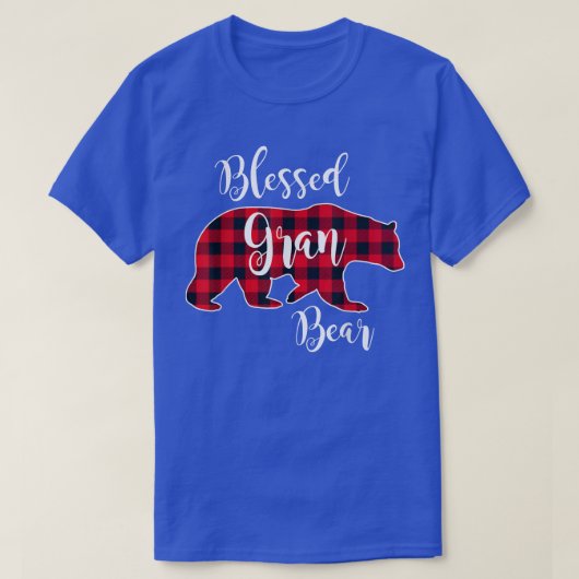 グラ賛美ンベア赤バッファローチェック格子状おもしろいグラン Tシャツ (デザイン正面)