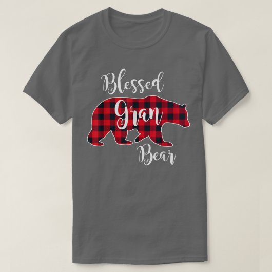 グラ賛美ンベア赤バッファローチェック格子状おもしろいグラン Tシャツ (デザイン正面)