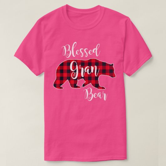 グラ賛美ンベア赤バッファローチェック格子状おもしろいグラン Tシャツ (デザイン正面)
