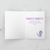 グリおもしろいンプ猫誕生日ありがとう カード (内部)