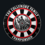 グリはっきりしたズリー目標の森アート ダーツボード<br><div class="desc">森の中の白熊の目を引くデザイン、目立つターゲットに囲まれた。</div>