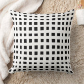 グリはっきりしたッド091216 – 黒の白 クッション (ブランケット)