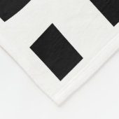 グリはっきりしたッド091216 – 黒の白 フリースブランケット (角)