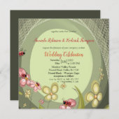 グリよくはしゃぐーン&レディーバード結婚式招待状 招待状 (正面/裏面)