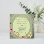 グリよくはしゃぐーン&レディーバード結婚式招待状 招待状 (スタンド正面)