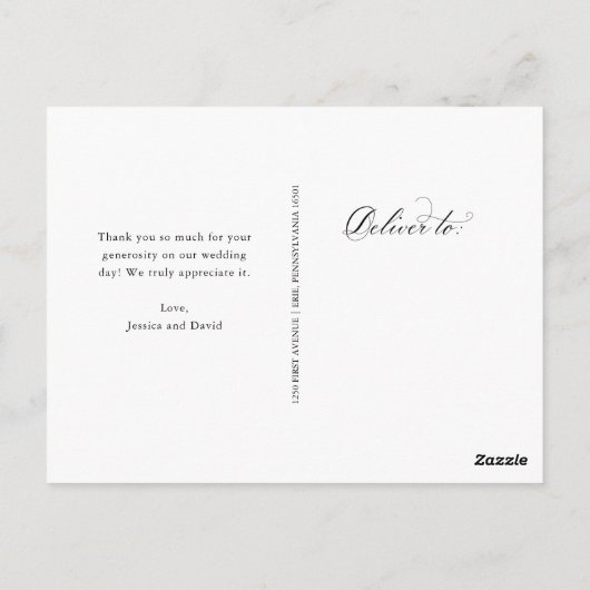 グリエレガントッド | 4写真結婚ありがとう ポストカード (裏面)