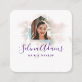 グリエレガントンギー水彩写真抽象芸術 スクエア名刺 (正面)