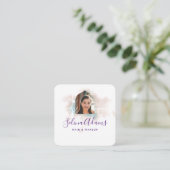 グリエレガントンギー水彩写真抽象芸術 スクエア名刺 (スタンド正面)