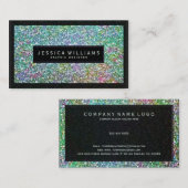 グリエレガントンフェイクグリッター&スパークルプリント 名刺 (正面/裏面)