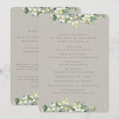 グリエレガントージュスノーベリー+ユーカリプトゥスウィンターウェディング プログラム (正面/裏面)