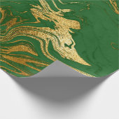 グリエレガントーン金ゴールドフェイクマーブルクリスマス ラッピングペーパー (角)