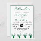 グリエレガントー素朴ングラスボホフレーム秋の結婚式 招待状 (正面)