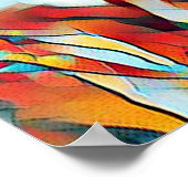 グリカラフルズリーベアポップ・アートのアートモンタナトラベル ポスター (角)