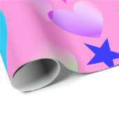 グリカラフルディングハート'nスターラッピングペーパー ラッピングペーパー (ロールコーナー)