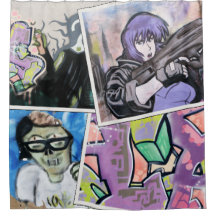 グリカラフルンギー通りアートコラージュ