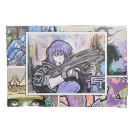 グリカラフルンギー通りアートコラージュalt 1 枕カバー