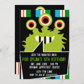 グリカラフルーンモンスターバースデーパーティ招待状 招待状 (正面/裏面)