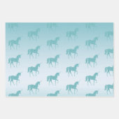 グリガーリーッツアクアターコイズグリッターユニコーングラデーション ラッピングペーパーシート (正面2)