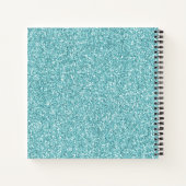 グリガーリーッツアクアターコイズグリッターユニコーン ノートブック (裏面)