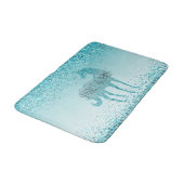 グリガーリーッツアクアターコイズグリッターユニコーン バスマット (アングル)