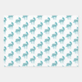 グリガーリーッツアクアターコイズグリッターユニコーン ラッピングペーパーシート (正面)