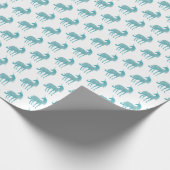 グリガーリーッツアクアターコイズグリッターユニコーン ラッピングペーパー (角)