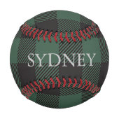 グリクラシックーンブラックバッファロータータンチェックプレイドカスタム 野球ボール (裏面)