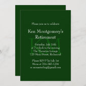 グリクラシックーンモノグラム退職招待状 招待状 (正面/裏面)