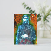 グリゴリラスプーチンロシアのヒストリー不機嫌モンクミスティック ポストカード (スタンド正面)