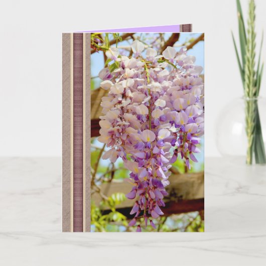 グリシエレガントニア花付きハッピーバースデーカード カード (正面)