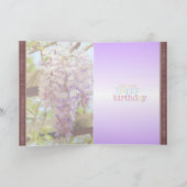 グリシエレガントニア花付きハッピーバースデーカード カード (内部)