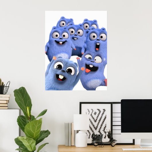 グリジーとレミングおもしろいスは幸せ怒だった ポスター (ホームオフィス)