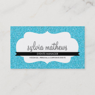 グリジーな名刺スパークリーグリッターターコイズ 名刺