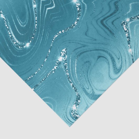 グリジーアクアブルーターコイズグリッター誕生日 薄葉紙 (詳細)