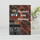 グリジーグラムギフトアニマルプリントパーティの招待状 招待状 (スタンド正面)