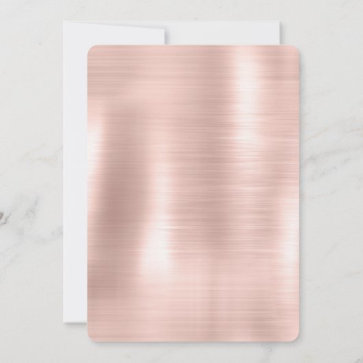 グリジーグラム赤面ピンクグリッターブライダルシャワー 招待状 (裏面)