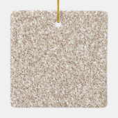 グリジーグラム金ゴールド赤面グリッターレオパードプリントシャイン セラミックオーナメント (裏面)