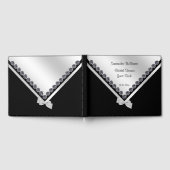 グリジーダイヤモンド&シルバーボウブライダルシャワー ゲストブック (全面)