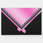 グリジーダイヤモンド&ピンクボウブライダルシャワー ゲストブック (裏面)