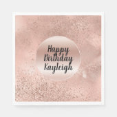 グリジーバラ赤面ピンクスパークル スタンダードランチョンナプキン (正面)